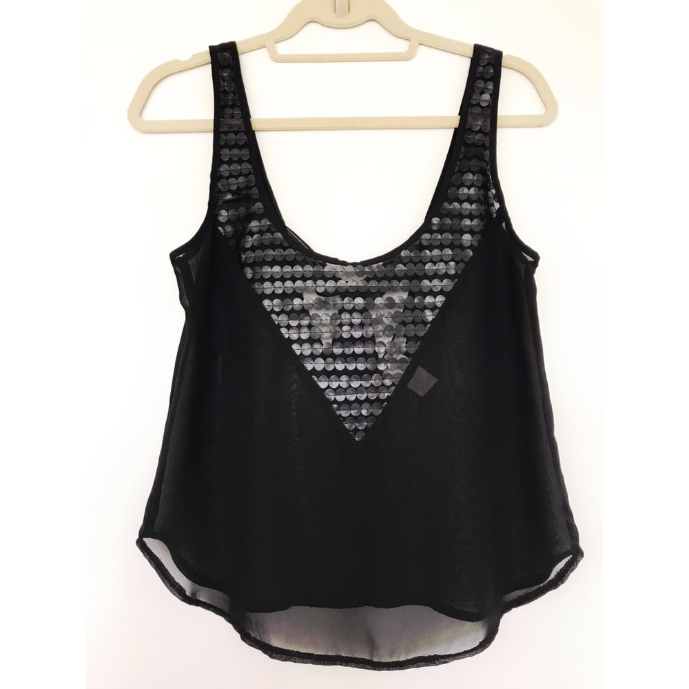 Love Squared sheer black top